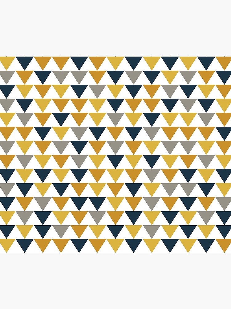 Arrows: Light Mustard Yellow, Dark Mustard Yellow, Dark Blue, Grey, and White Geometric Pattern by kierkegaard