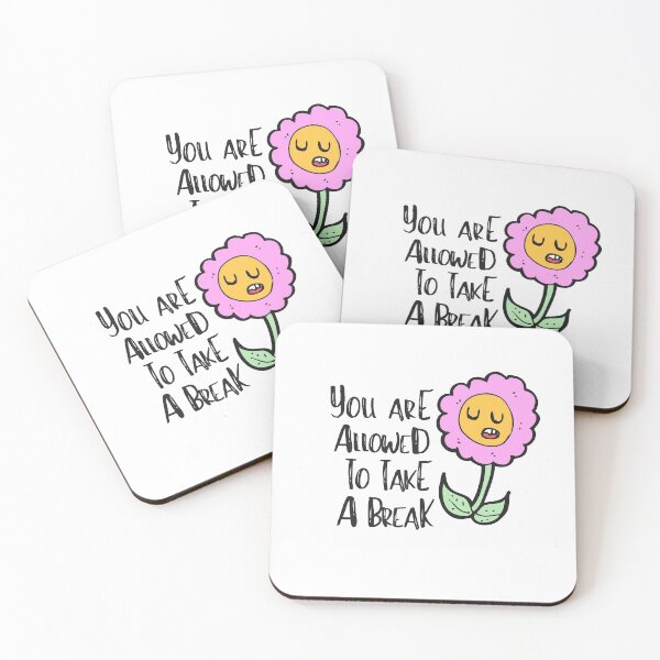 Item preview, Take A Break Flower Depression Mental Health Cute Funny Gift Sarcastic Happy Fun Introvert Awkward Geek Hipster Silly Inspirational Motivational Birthday designed and sold by EpsilonEridani.
