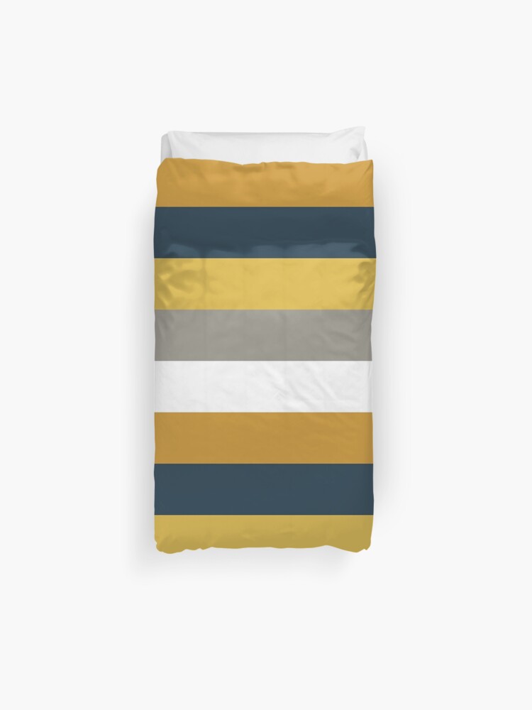 Light And Dark Mustard Yellow Grey White And Navy Blue Stripes