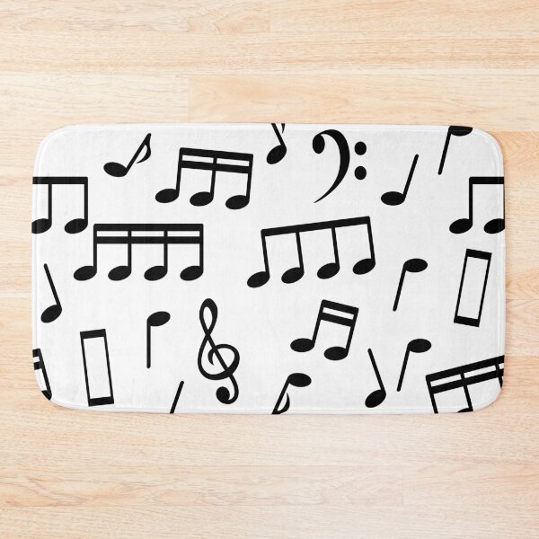 Item preview, Black Music Notes on White Background designed and sold by infinitetango.