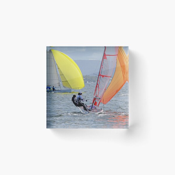 Item preview,  Children sailing racings sailboats with colourful sails.  designed and sold by sunnypicsoz.