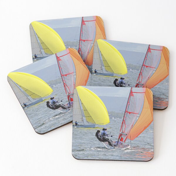 Item preview,  Children sailing racings sailboats with colourful sails.  designed and sold by sunnypicsoz.