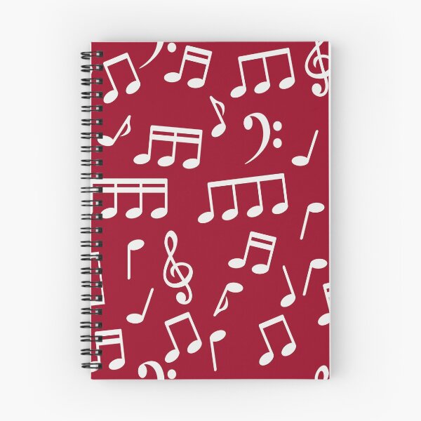 Item preview, White Music Notes on Red Background designed and sold by infinitetango.
