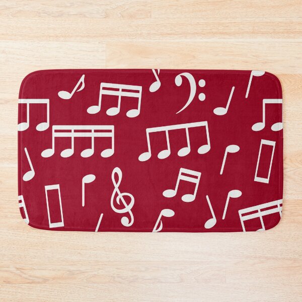 Item preview, White Music Notes on Red Background designed and sold by infinitetango.