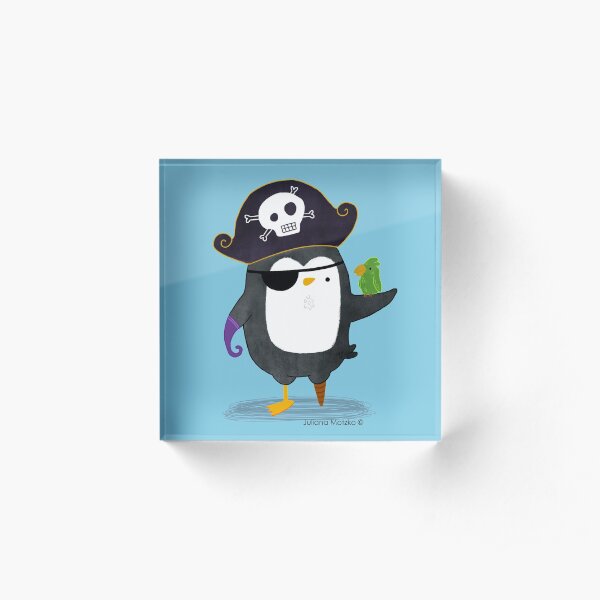 Pirate Penguin Acrylic Block