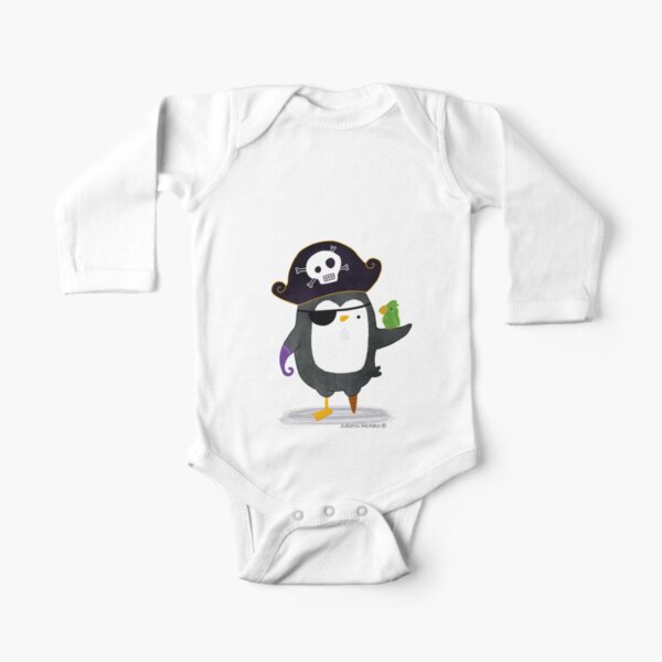 Pirate Penguin Long Sleeve Baby One-Piece