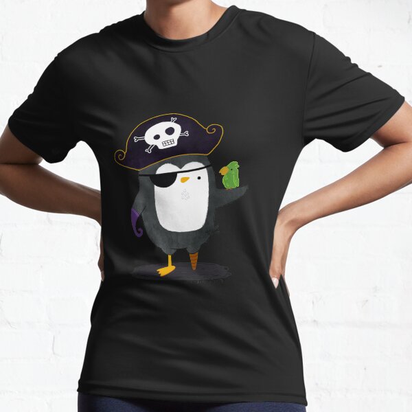 Vista previa del artículo con la obra «Pingüino pirata», diseñado y vendido por thepenguinsfamily.