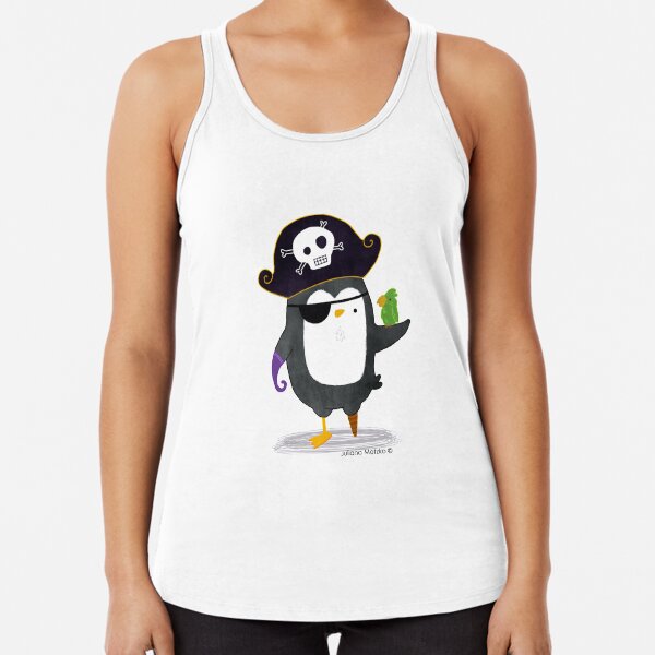 Pirate Penguin Racerback Tank Top