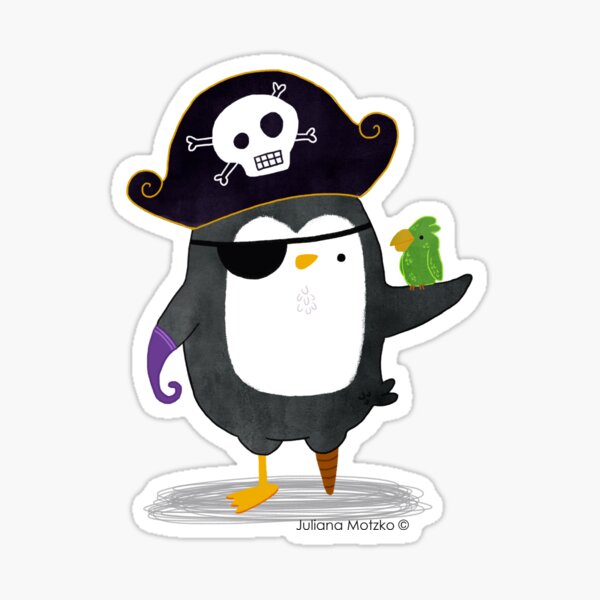 Pirate Penguin Sticker