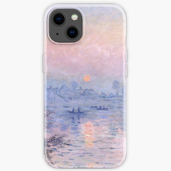Setting sun Lavacourt, Claude Monet iPhone Soft Case
