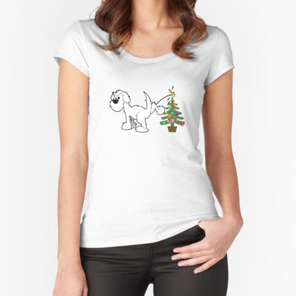 Merry Christmas love DOG Fitted Scoop T-Shirt