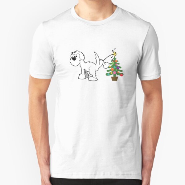 Merry Christmas love DOG Slim Fit T-Shirt