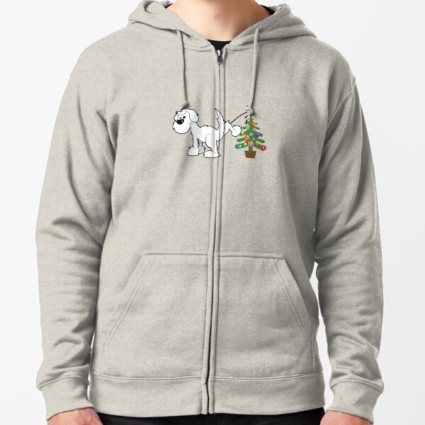 Merry Christmas love DOG Zipped Hoodie