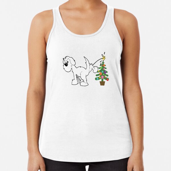 Merry Christmas love DOG Racerback Tank Top
