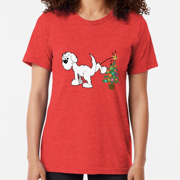 Merry Christmas love DOG Tri-blend T-Shirt