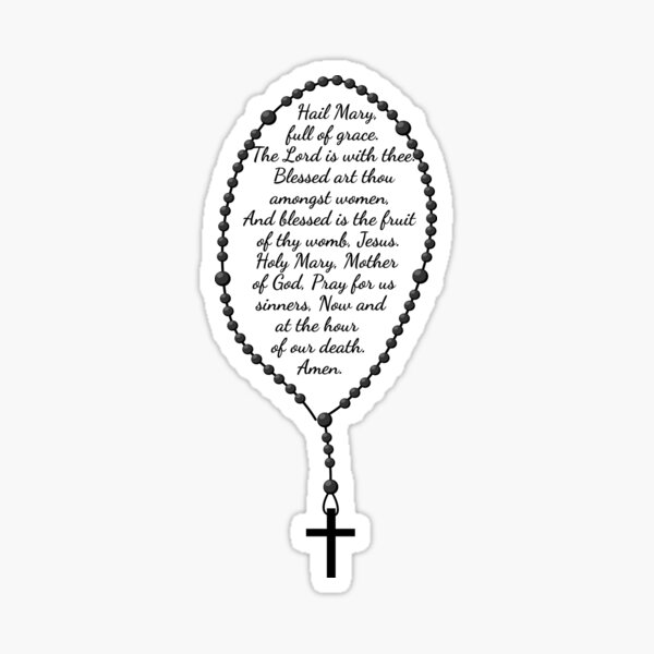 Hail Mary Rosary sticker, religious motivational stickers for adults, – A  mom raising arrows