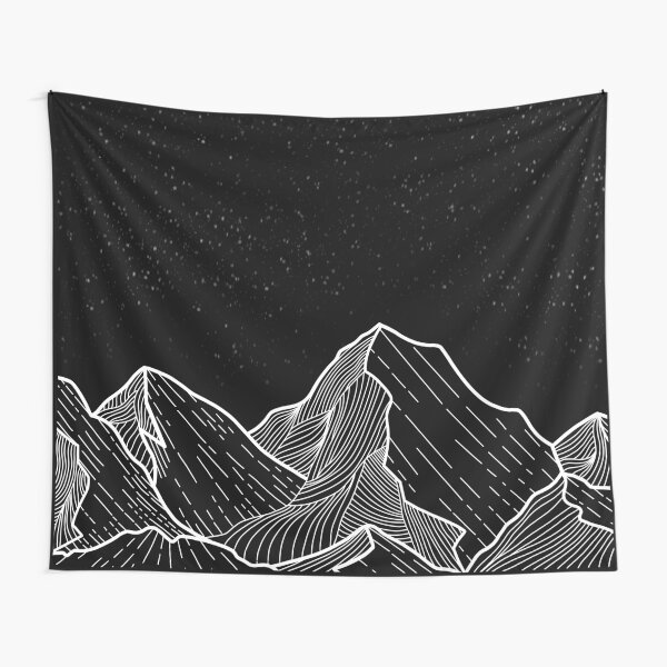 Mountain Sketch Sky Space Tapestry
