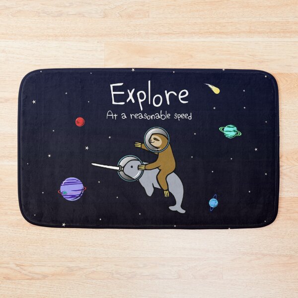 Item preview, Explore! At A Reasonable Speed (Sloth Riding Narwhal In Space) designed and sold by jezkemp.
