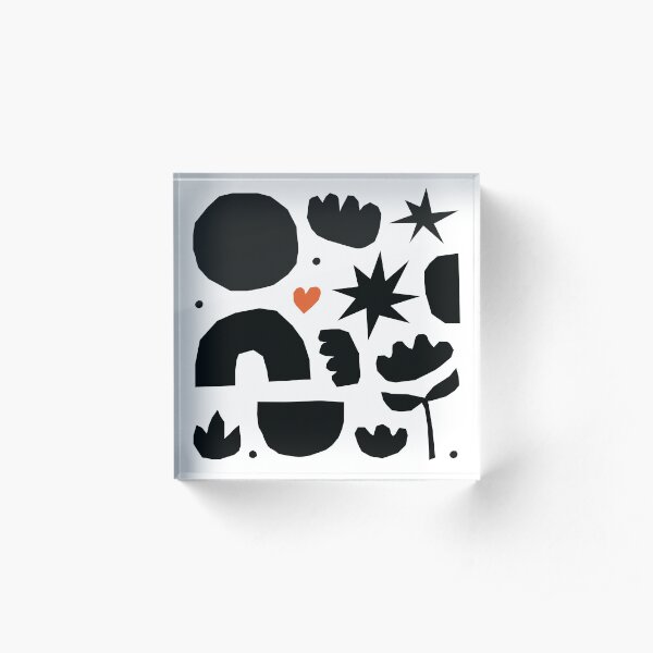 My abstract garden Acrylic Block
