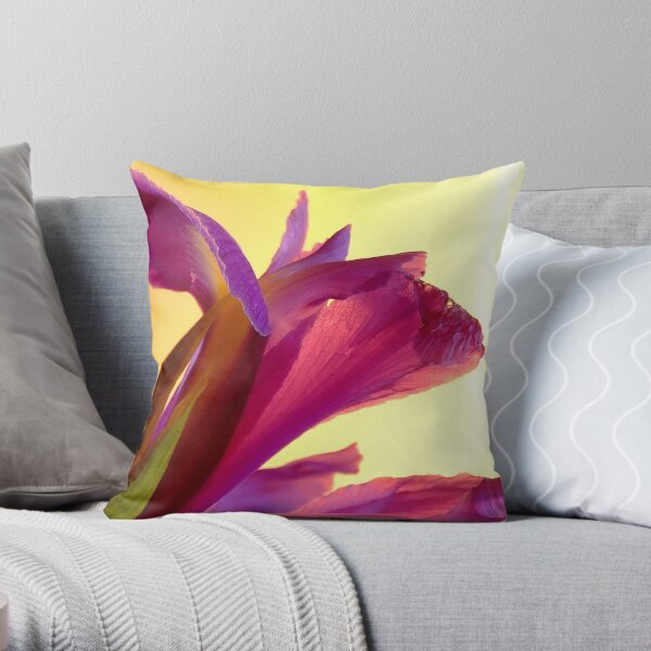 Delicate Iris Throw Pillow
