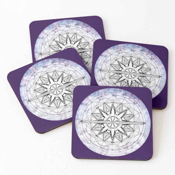 Item preview, Watercolor Fluorite Mineral Mandala designed and sold by alubner.