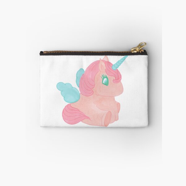 Item preview, Pink unicorn with turquoise wings and horn that is sitting down designed and sold by Isabellasarts.