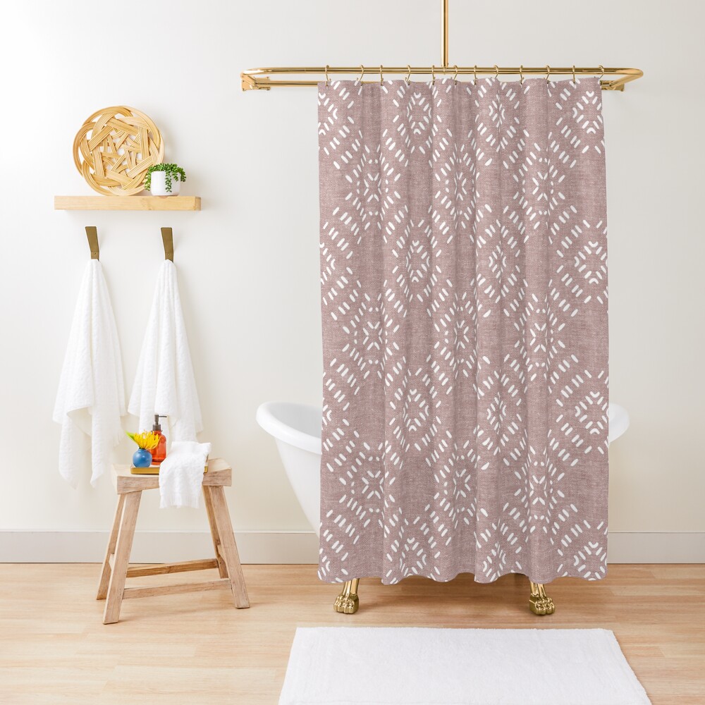 Modern Farmhouse Dash - mauve Shower Curtain