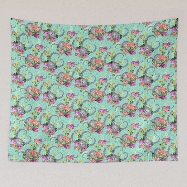 Item preview, Mint Lace Floral Inspirations by Mira Tasich designed and sold by Mira Tasich.
