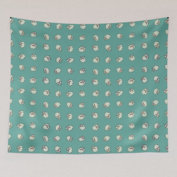 Item preview, Counting sheep teal designed and sold by Janys Hyde.