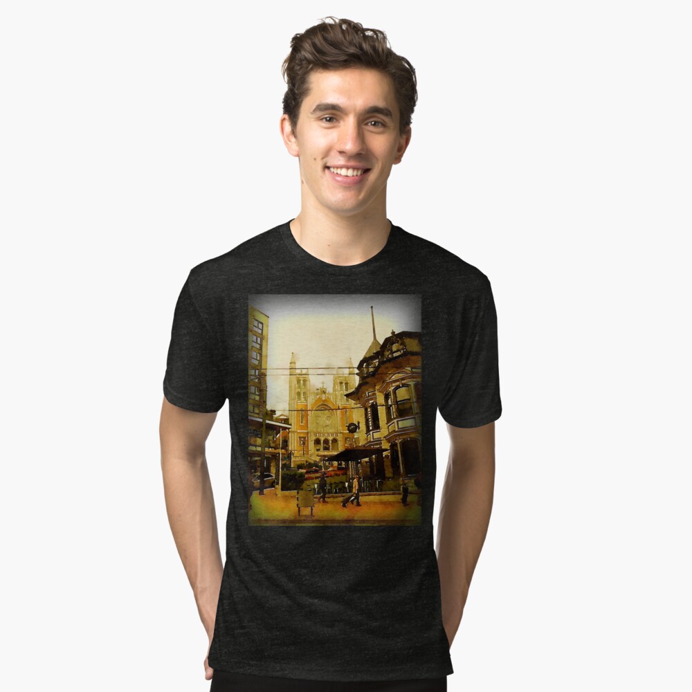 Street Scene, Wellington, New Zealand Tri-blend T-Shirt