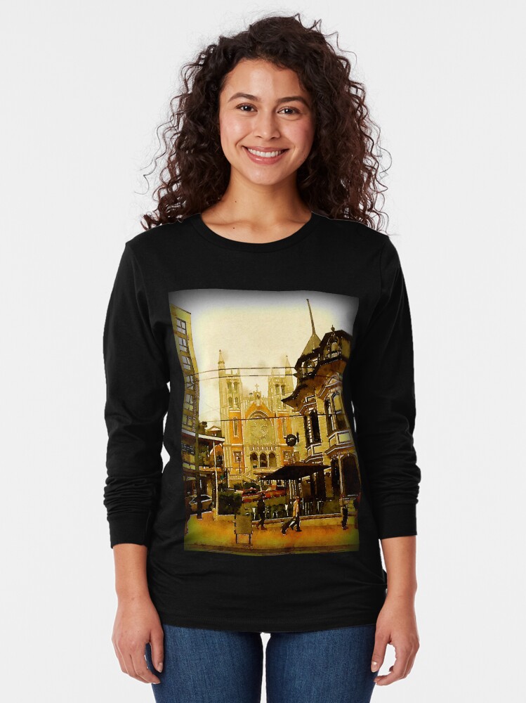 Alternate view of Street Scene, Wellington, New Zealand Long Sleeve T-Shirt
