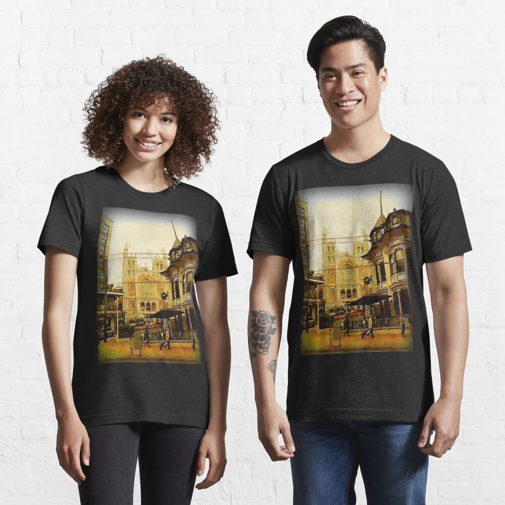 "Street Scene, Wellington, New Zealand" Tshirt for Sale by