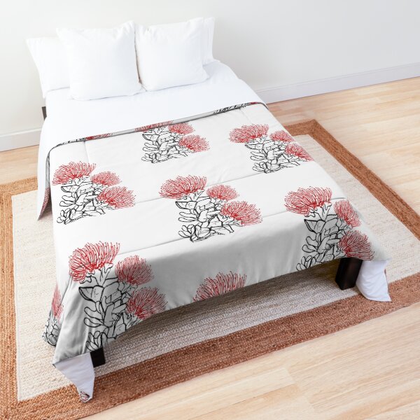 Ohia Lehua Original Calligraphy Artwork Comforter