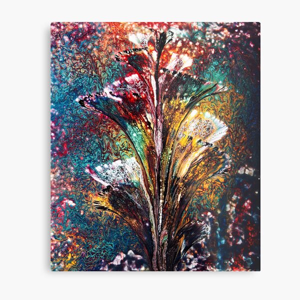 Twisting Flowers Metal Print