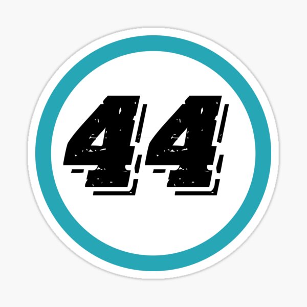 44 RACE NUMBER 2 COLOR SWITZERLAND FONT DECAL / STICKER