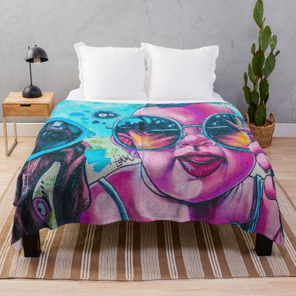 Item preview, London Souvenir Pop Art Child and Dog Mural Graffiti Art designed and sold by mamazita.
