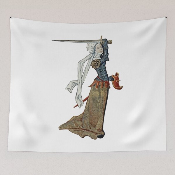 Item preview, Medieval Warrior Woman with Sword & Buckler designed and sold by emovendo.