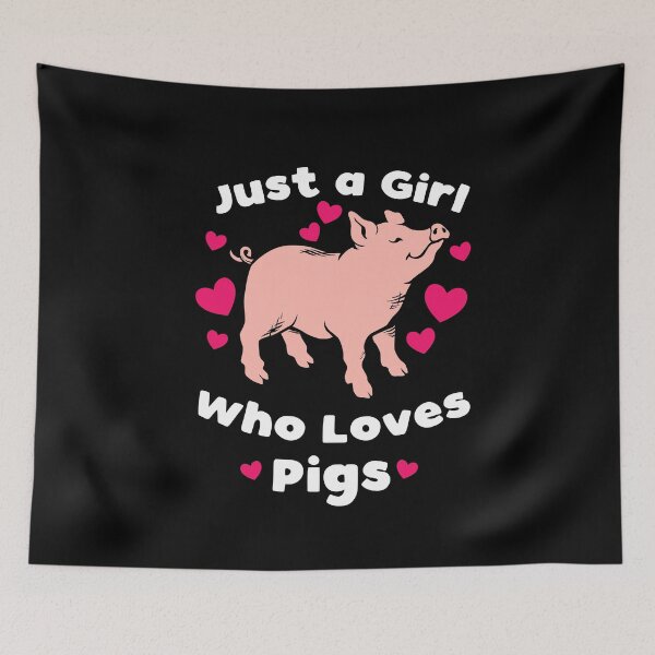 Item preview, Funny Just a Girl Who Loves Pigs designed and sold by TheTeeSupplyCo.