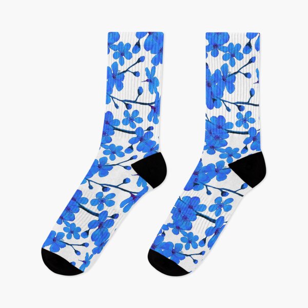 Item preview, Cherry Blossom blue, Chinoiserie designed and sold by MagentaRose.