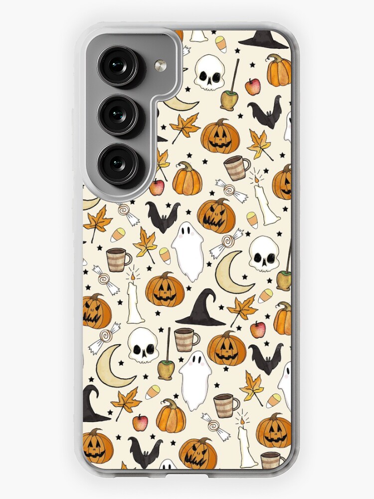 Thumbnail 1 of 4, Samsung Galaxy Phone Case, HALLOWEEN PATTERN • in bone white designed and sold by Jordyn St. John.