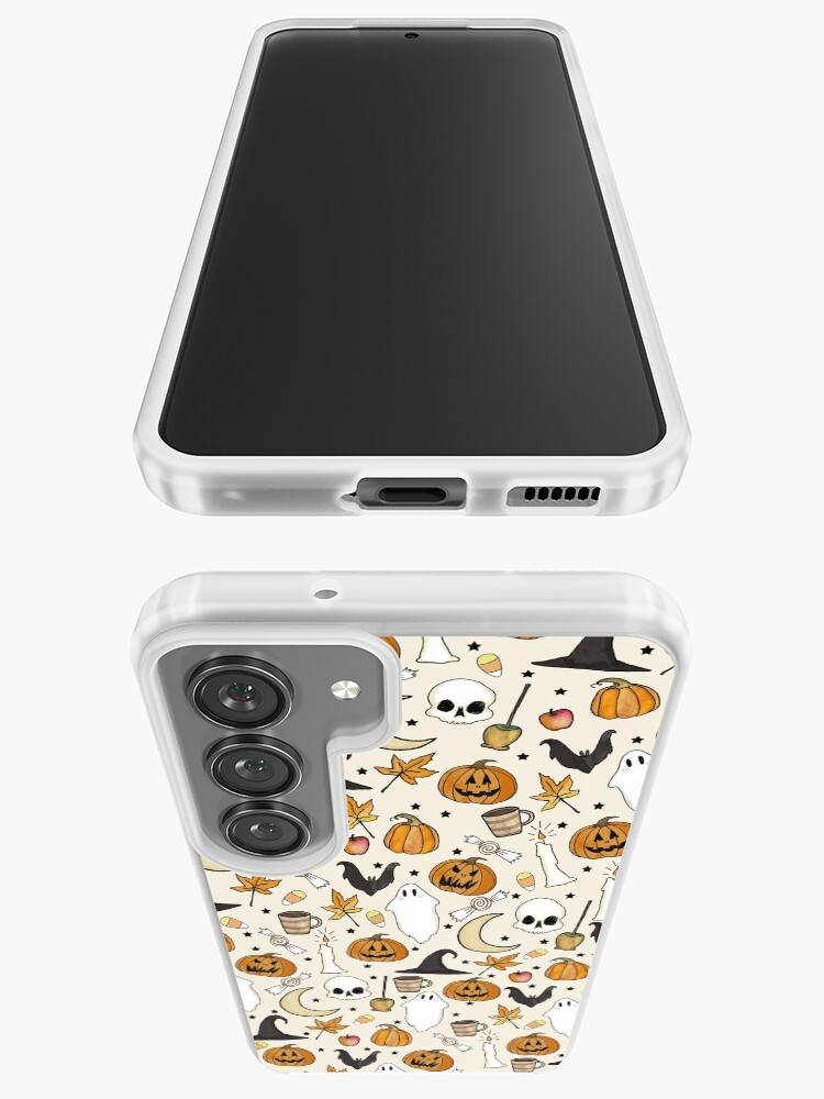 Thumbnail 3 of 4, Samsung Galaxy Phone Case, HALLOWEEN PATTERN • in bone white designed and sold by Jordyn St. John.