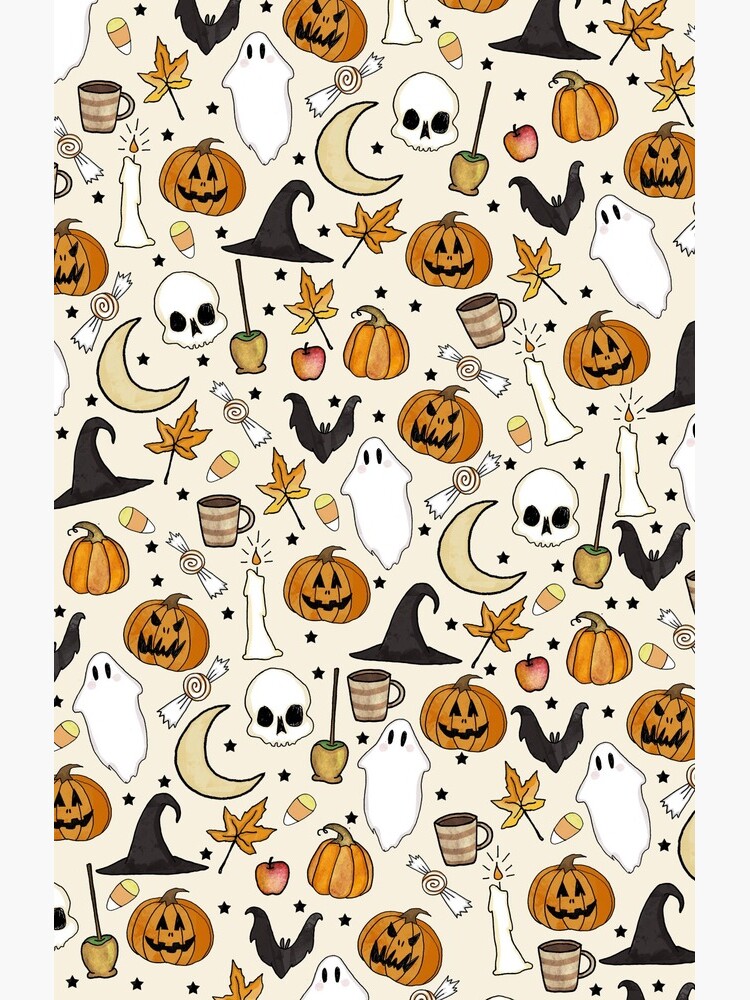 Thumbnail 4 of 4, Samsung Galaxy Phone Case, HALLOWEEN PATTERN • in bone white designed and sold by Jordyn St. John.