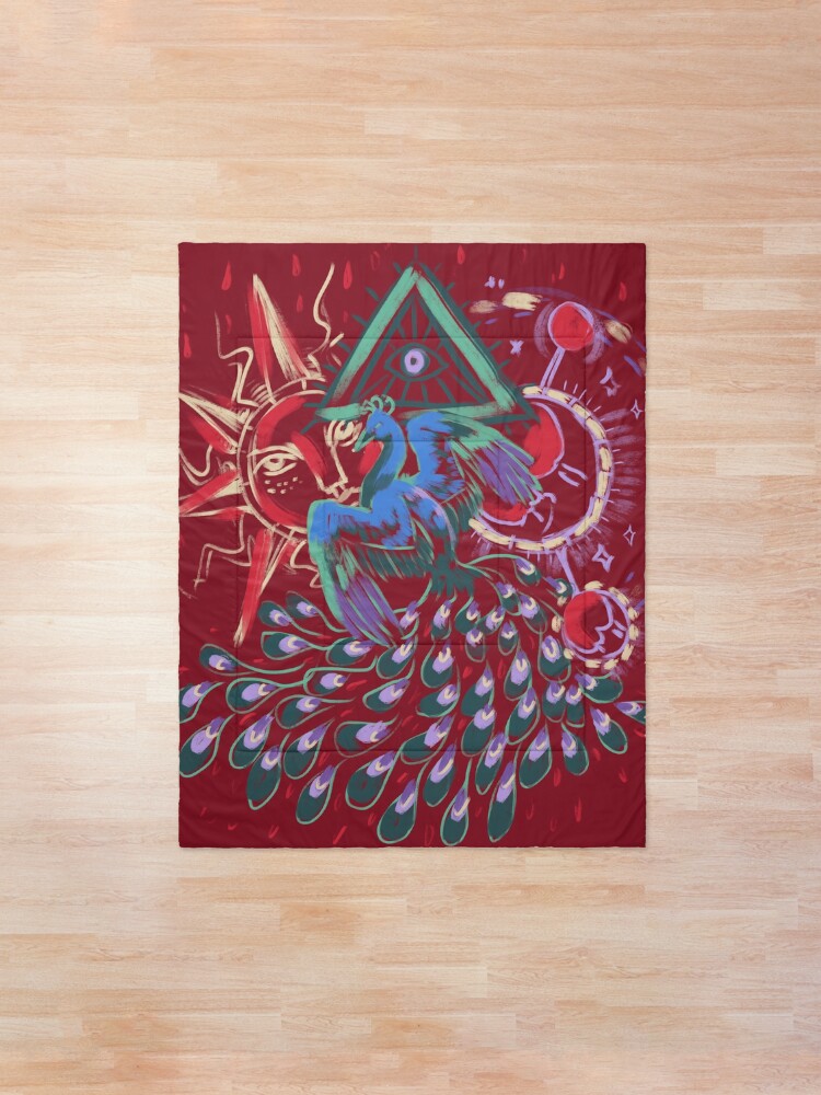 Alternate view of Mollymauk Back of Coat Grunge Style Comforter