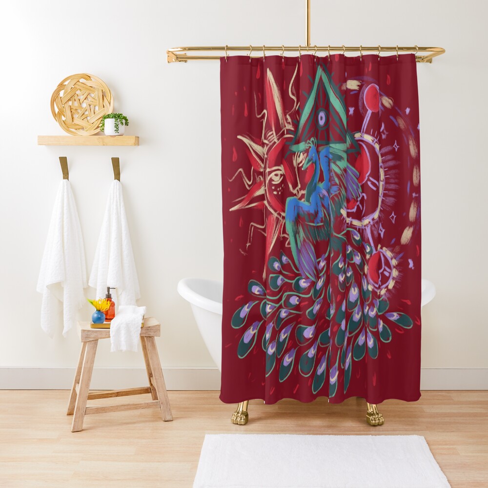 Mollymauk Back of Coat Grunge Style Shower Curtain