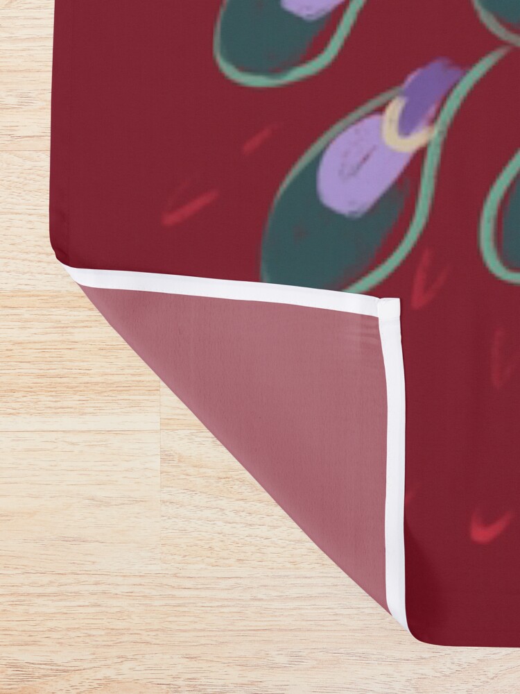 Alternate view of Mollymauk Back of Coat Grunge Style Shower Curtain
