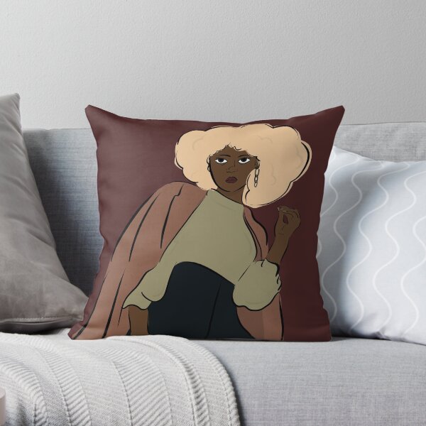 brown skin Throw Pillow