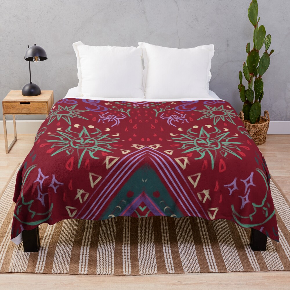 Mollymauk's Coat, Front Panels Throw Blanket