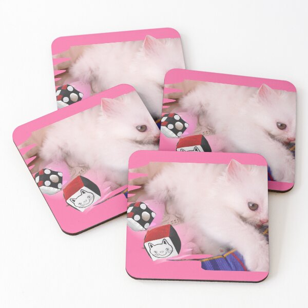 Item preview, My White Persian Fluffy Baby Cat Vanda Playing with Lucky Dices (Photo by ACCI) designed and sold by VanyssaGraphics.