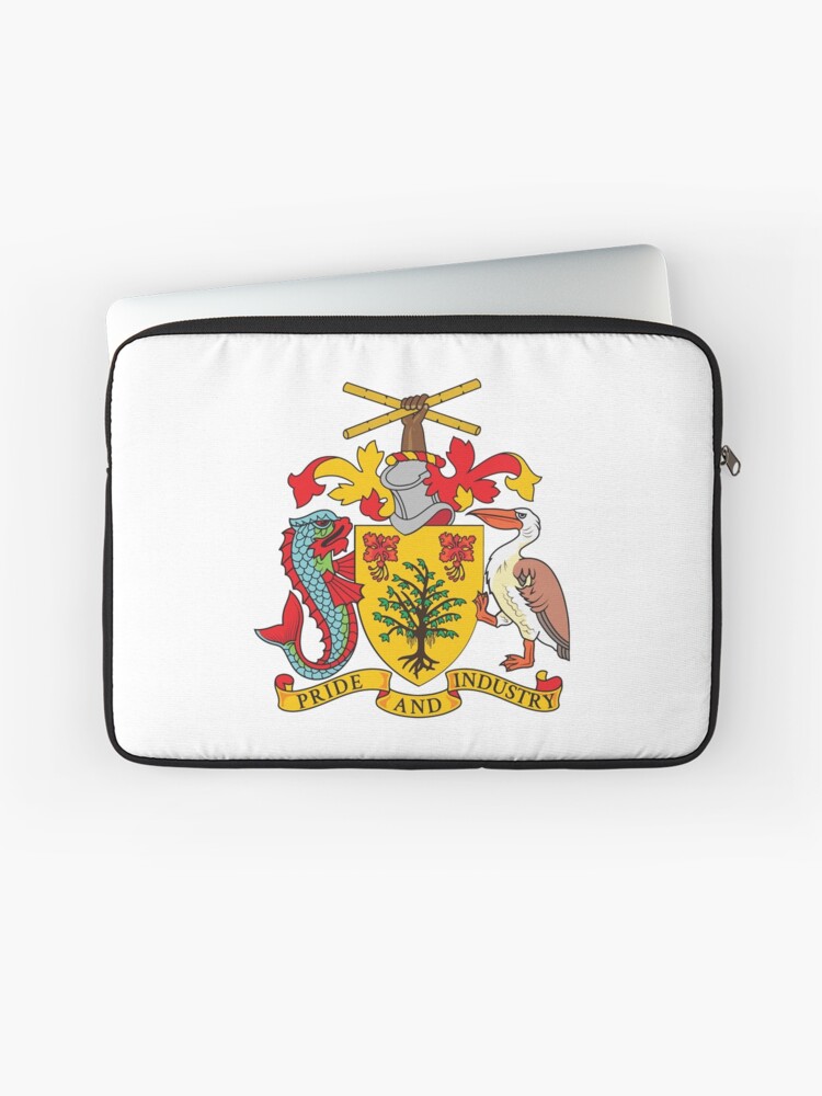 "Barbados Coat of Arms" Laptop Sleeve for Sale by identiti Redbubble