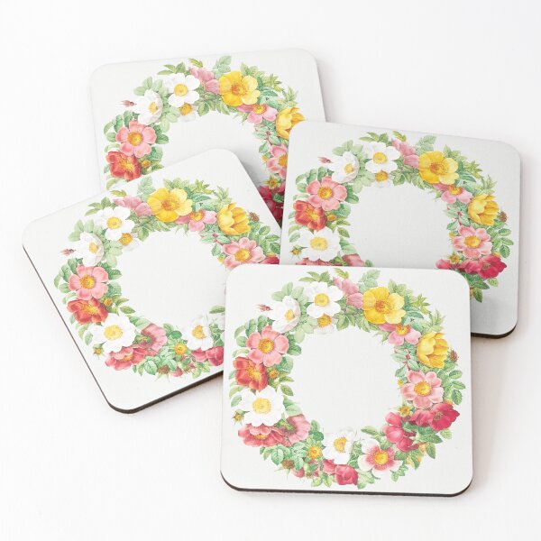 Item preview, Multicolour vintage roses wreath designed and sold by LittleBettyMakes.